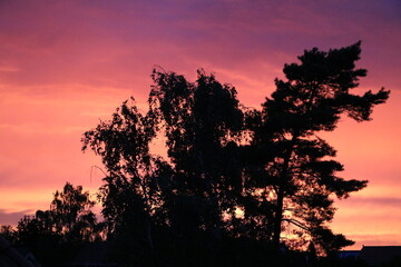 Beautiful red orange sunset, Germany