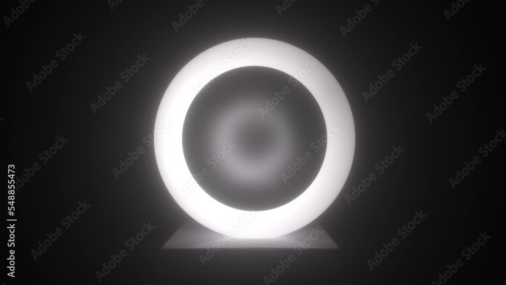 Poster glowing ring. computer generated 3d render