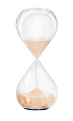 Hourglass symbolically shows the passing of time.- 548860414