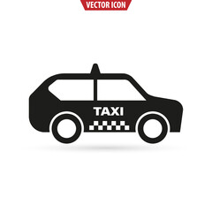 Taxi icon in trendy flat design. Suv car icon. Isolated vector illustration