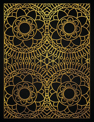 Golden abstract luxury style pattern design