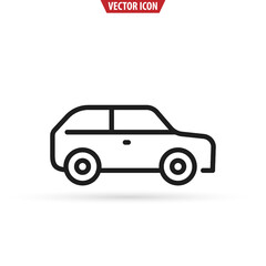 SUV Car line icon. Transport concept. Vector illustration isolated on white background.	