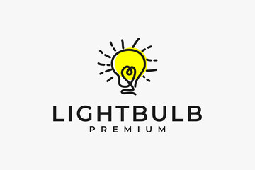 hand drawn light bulb logo