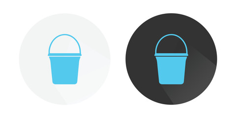 Bucket icon, water bucket logo Colorful vector icons - obrazy, fototapety, plakaty