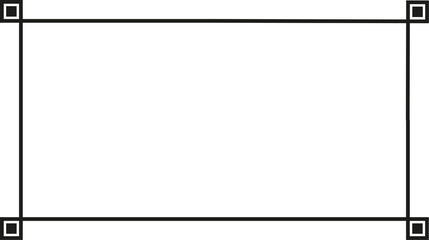 Obraz premium Moldura elegante para slide. Borda preto simples retangular