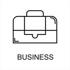 Business line icon. Briefcase Line Icon. business Outline vector sign, linear pictogram isolated on white. vector eps10