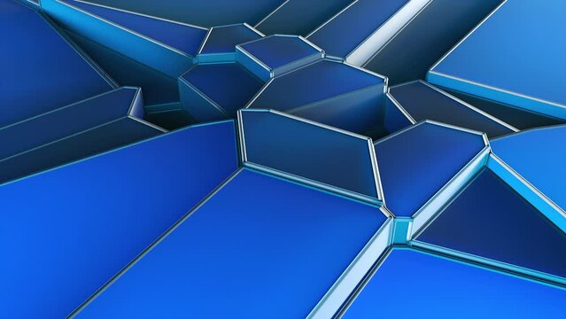 Voronoi fracture. Computer generated 3d render