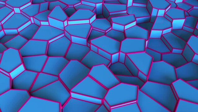 Voronoi fracture. Computer generated 3d render