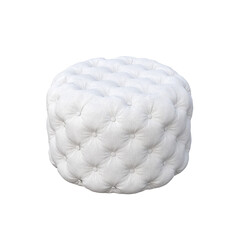 soft pouf isolate on a transparent background, interior furniture, 3D illustration, cg render