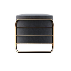 soft pouf isolate on a transparent background, interior furniture, 3D illustration, cg render