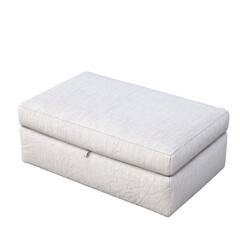 soft pouf isolate on a transparent background, interior furniture, 3D illustration, cg render