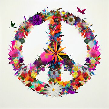 Midjourney abstract render of a peace symbol