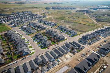 Aerial of Rosewood Neighborhood in Saskatoon, Canada