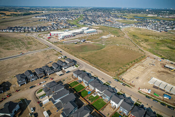 Aerial of Rosewood Neighborhood in Saskatoon, Canada