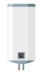 Boiler icon. Symbol of heating equipment. Vector water heater in flat style. Efficient house concept