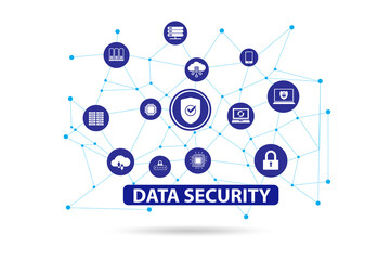 Data security in cybersecurity concept