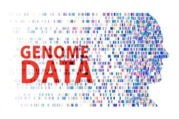 Illustration of genome data code