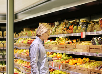Man buying fruits at the market
