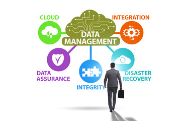 Data management concept with business people