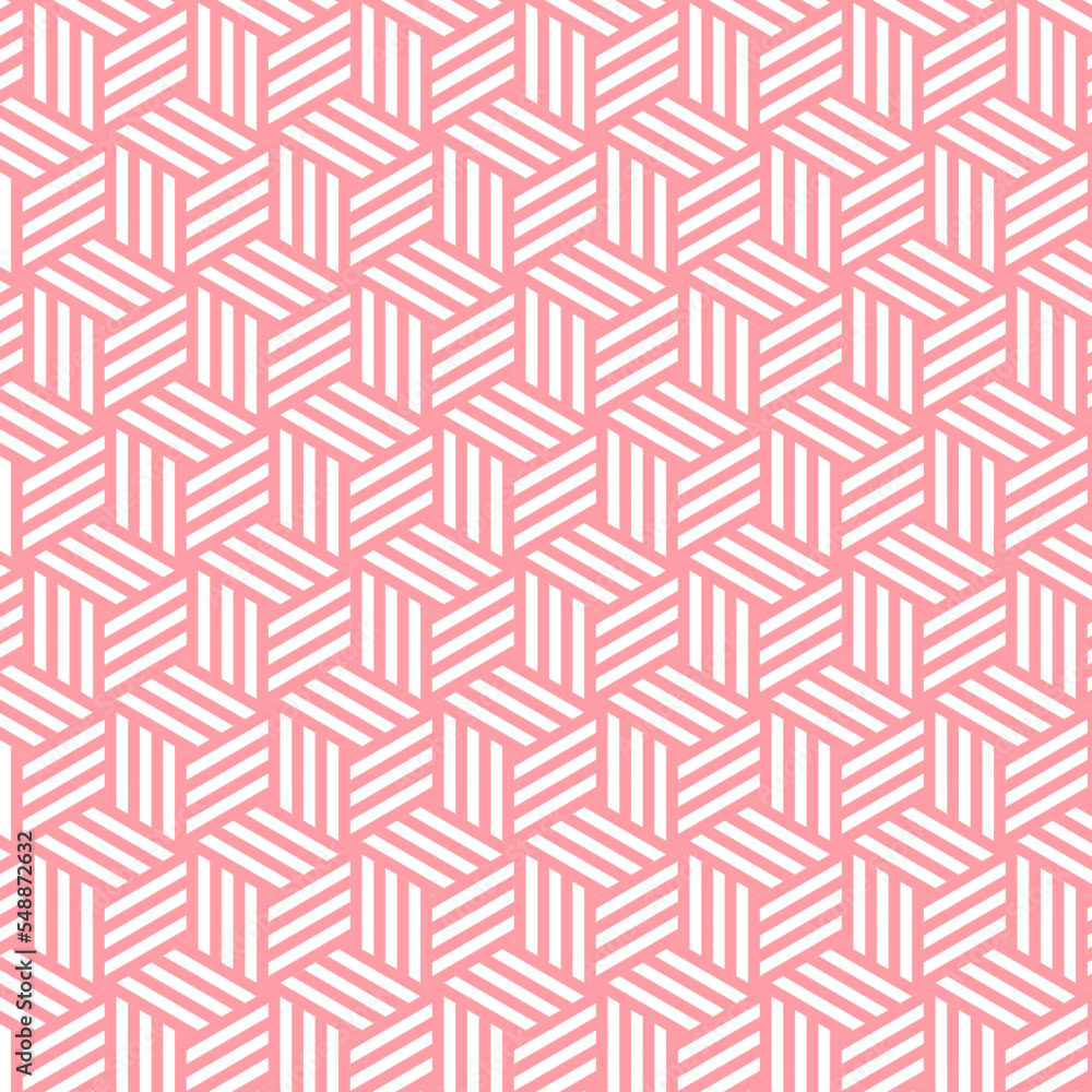 Poster Chevron stripe pattern seamless pink color. Fashion design pattern seamless. Geometric chevron stripe abstract background vector isolated on transparent background.