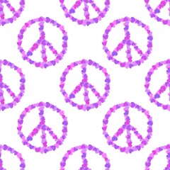 Valentines hearts seamless peace sign pattern for wrapping paper and fabrics and linens and kids clothes print