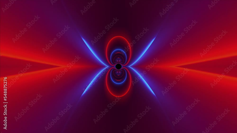 Poster neon tunnel. computer generated 3d render