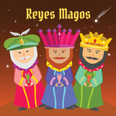 three kings bring gifts on christmas day