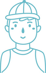 Hand drawn man avatar