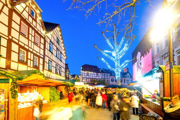 Weihnachtsmarkt in Bensheim, Hessen, Deutschland 