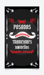 post size instagram story theme design Posadas mexicanas