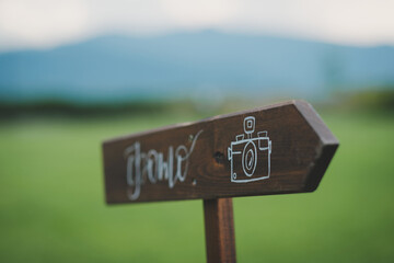 sign in the mountains