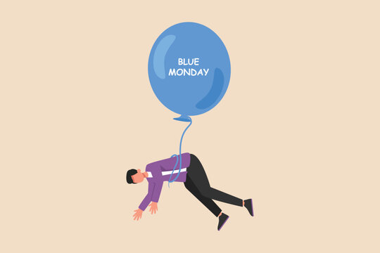 Image of a person tied to blue Monday