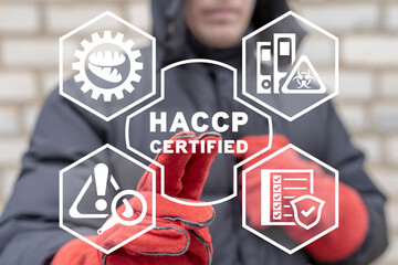 Concept of HACCP - Hazard Analysis and Critical Control Points. Industry HACCP Ceritified.