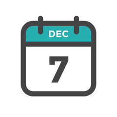 December 7 Calendar Day or Calender Date for Deadlines or Appointment
