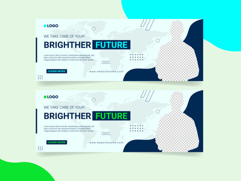 Medical health care web banner social media cover design template