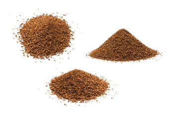 Instant coffee isolated on white background.