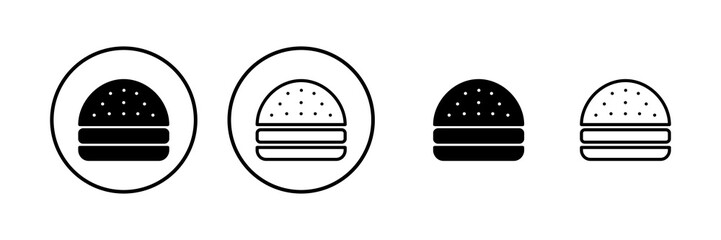Burger icon vector illustration. burger sign and symbol. hamburger