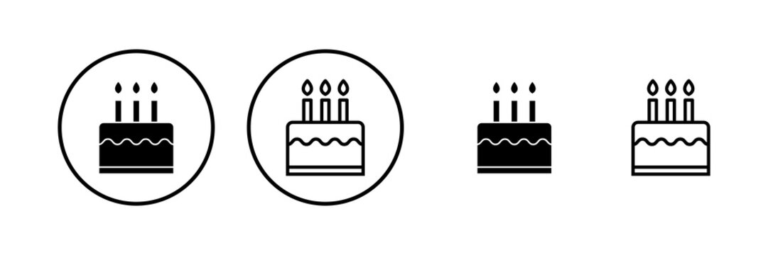 Cake icon vector illustration. Cake sign and symbol. Birthday cake icon