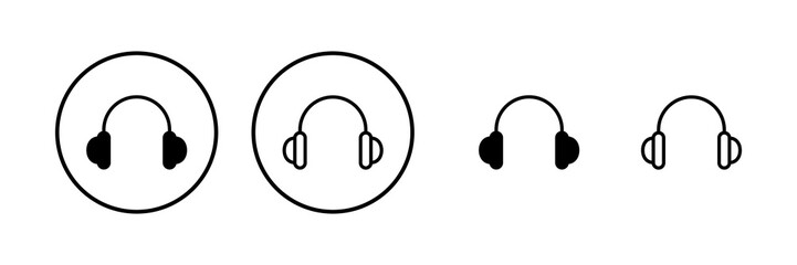 Headphone icon vector illustration. Headphone sign and symbol