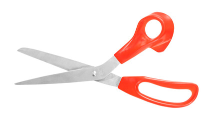 red scissors isolated on a white background