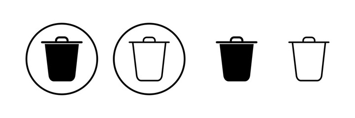 Trash icon vector illustration. trash can icon. delete sign and symbol.