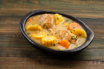 Traditional colombian chicken sancocho - Gastronomy of Colombia