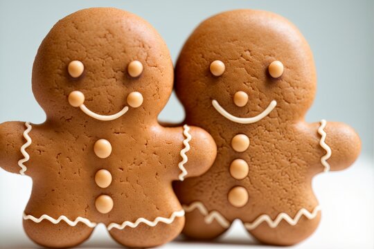 Beautiful happy cute kind gingerbread couple