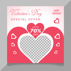 Valentine's day social media post template