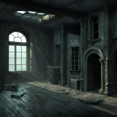 Fototapeta na wymiar Abandoned Building Interior