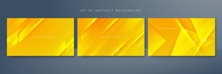 Abstract yellow and orange dynamic gradient background vector illustration