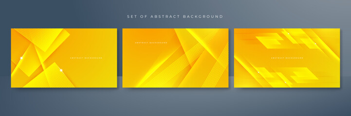 Fototapeta premium Abstract yellow and orange dynamic gradient background vector illustration
