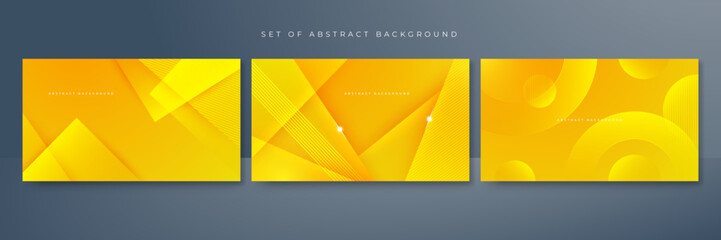 Abstract yellow and orange dynamic gradient background vector illustration