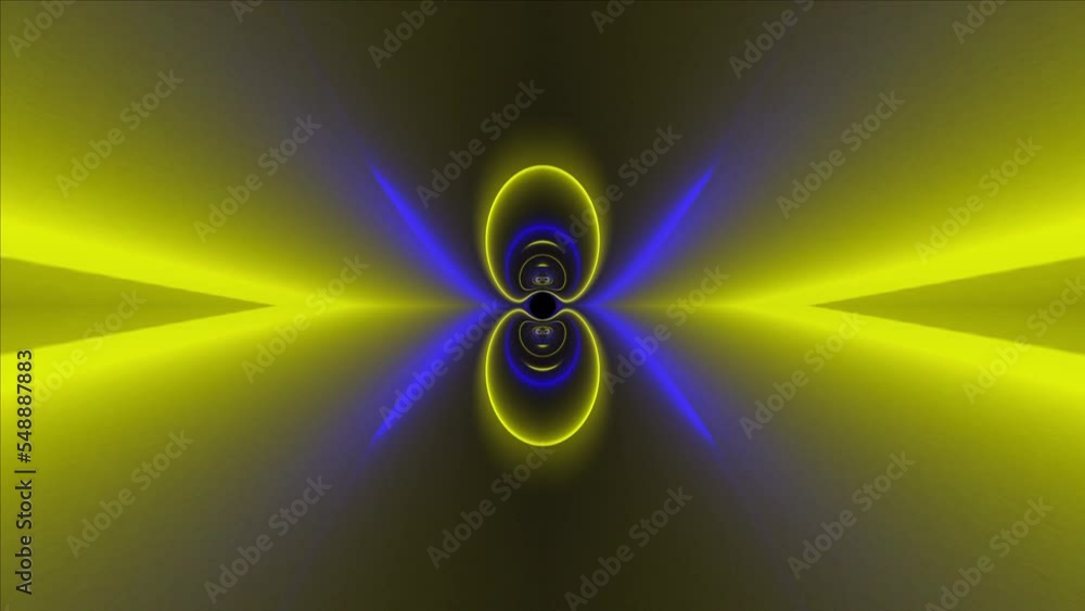 Poster neon tunnel. computer generated 3d render