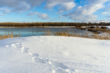 river in winter